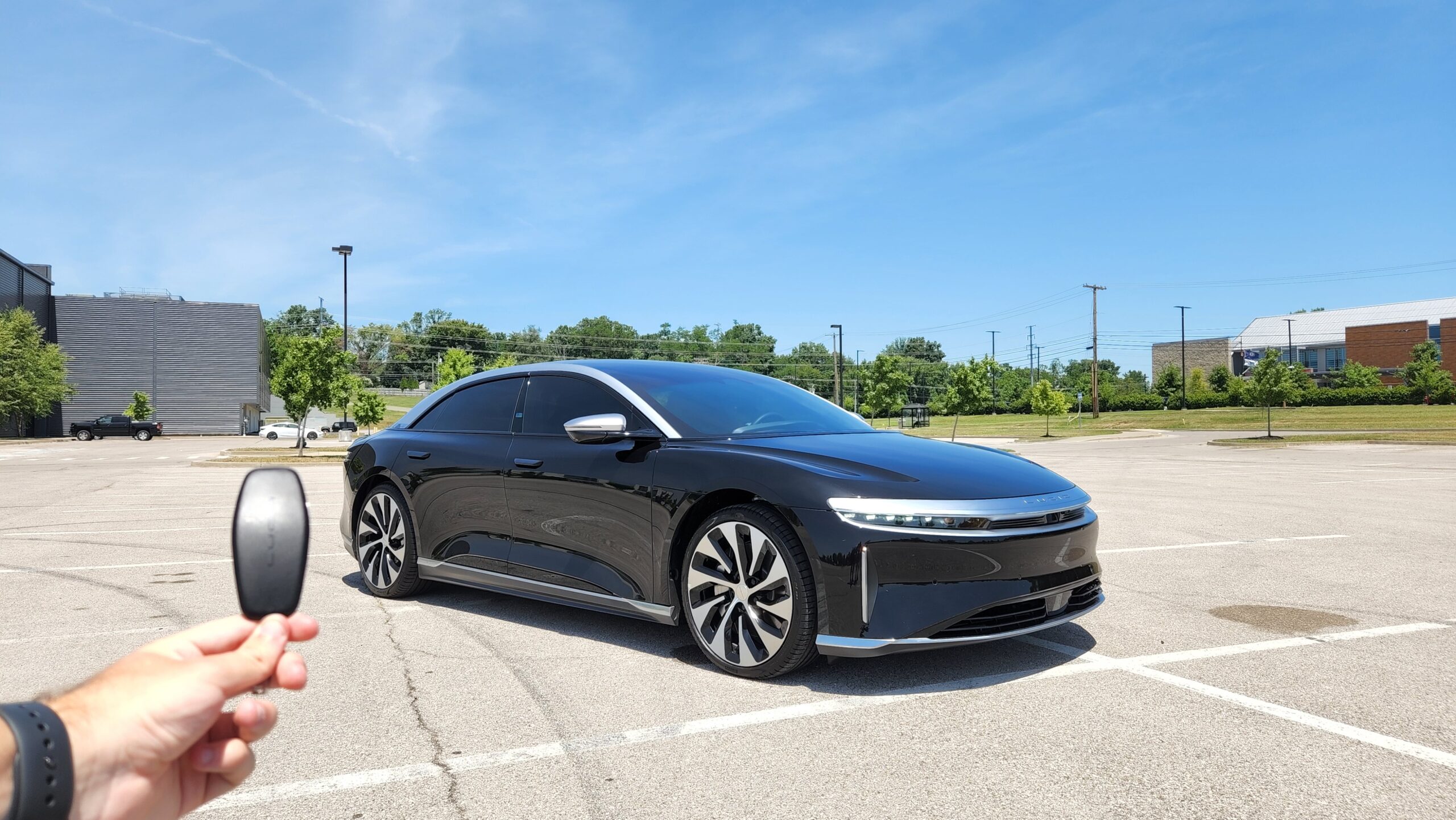2022 Lucid Air Grand Touring shown in Black. How do you like the design?