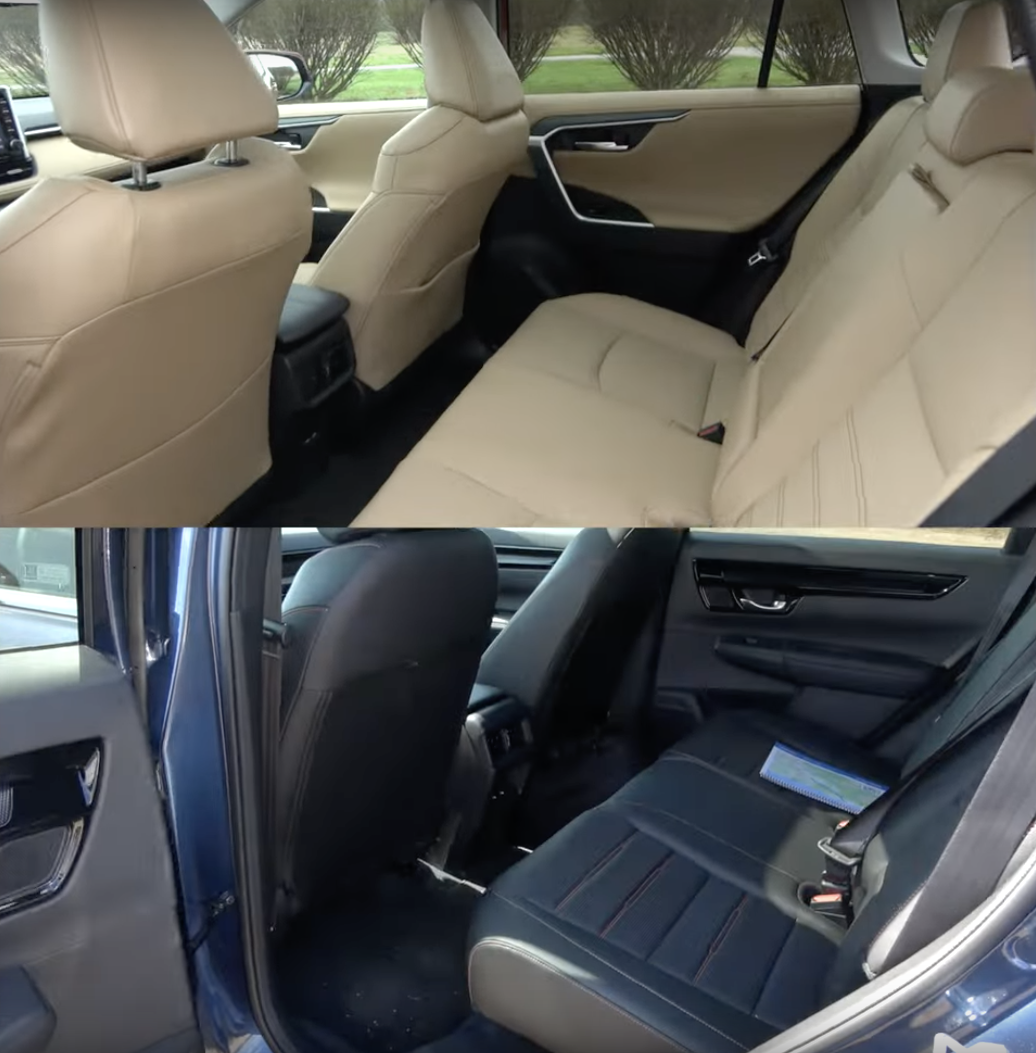 RAV4 and CR-V rear seats