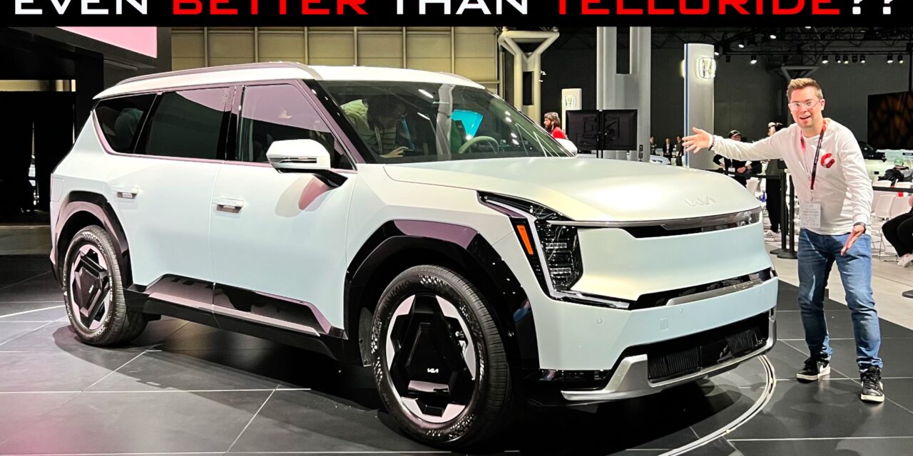 FIRST LOOK!  The 2024 Kia EV9 is Big, Boxy, and Electric!